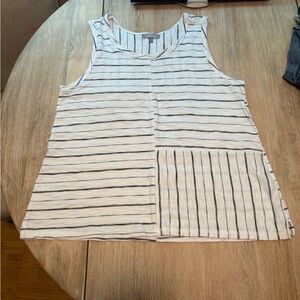 Habitat Asymmetrical Black and White Tank Top